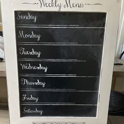 Farmhouse Decor - Weekly meal Planner -Chalk