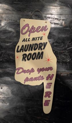 Wood Retro Laundry Room Novelty Hanging Sign