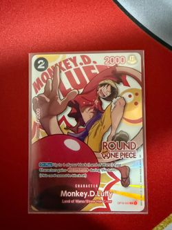 Luffy round1 promo one piece card new