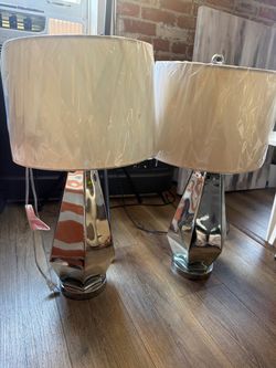 Modern Silver Table Lamps – Set of 2 – $60 OBO