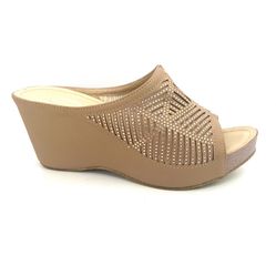 Dressy Wedge Natural color Shoes New In Box Size 10