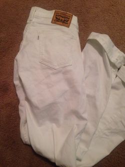 All white Levi's