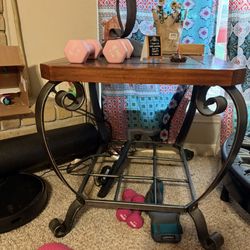 Wood & Metal End Table (set of 2)