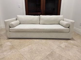 Crate & Barrel Aris 88" Bench Sofa – Ascend Ivory