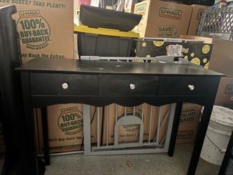 Black vanity desk