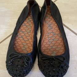 Sam Edelman Ballet Flats Size 8.5 M Black Spiked Beatrix