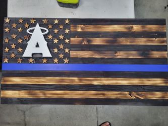 ANGELS WOODEN FLAG