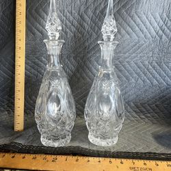 Pair Of Fancy Liquor Decanters 