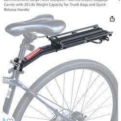 Lumintrail Bike Cargo Rack, Seatpost Mounted Bicycle Luggage Carrier with 20 LBs Weight Capacity for