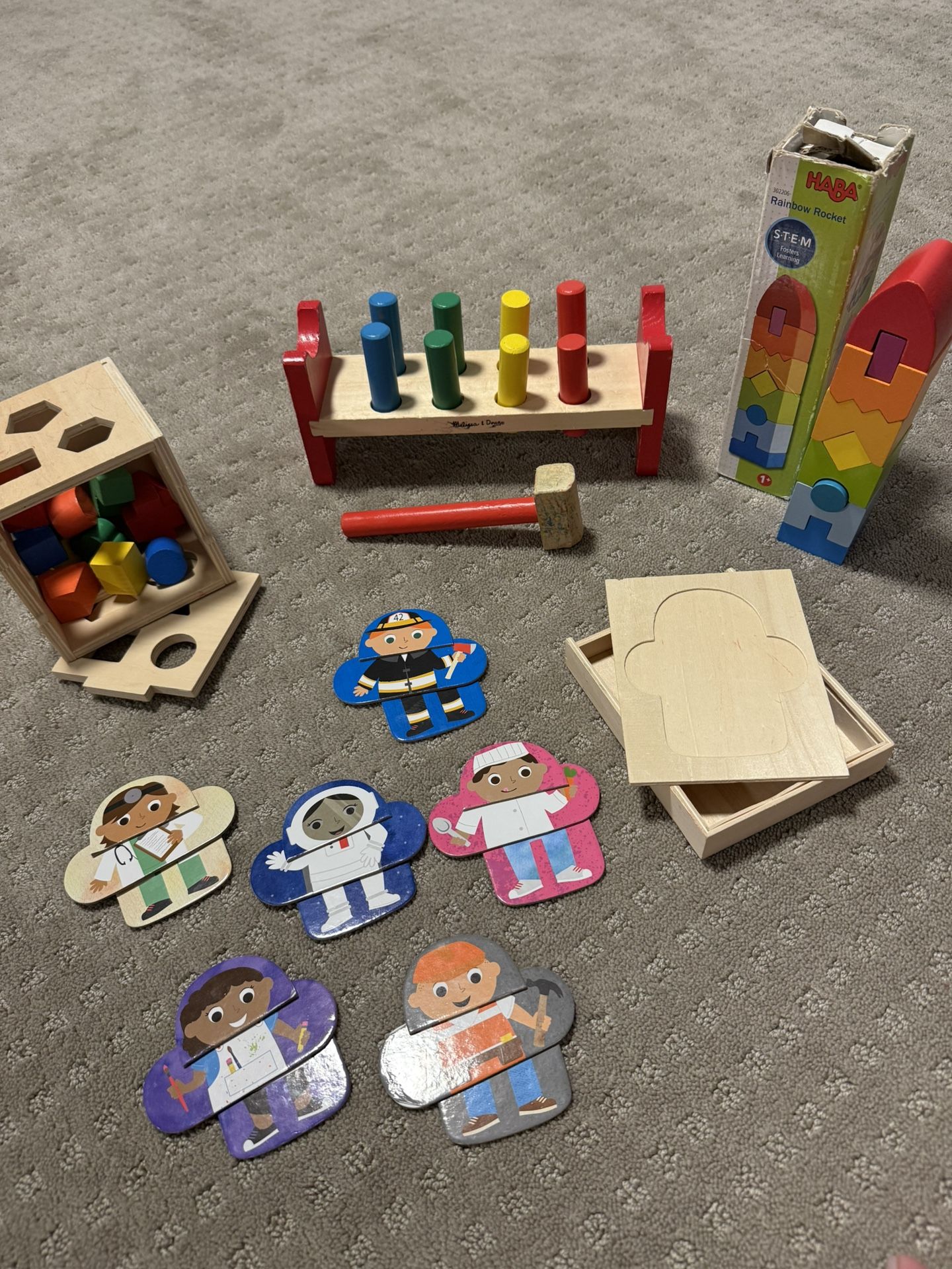 Wooden Toddler Toys Bundle