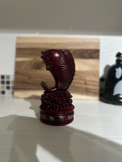 Chinese koi fish statue