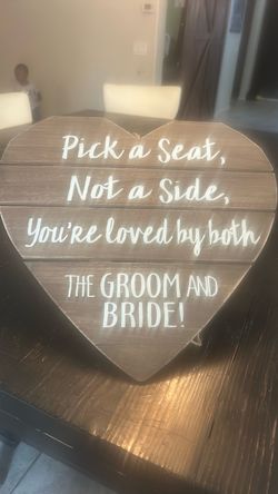Wooden Wedding Sign