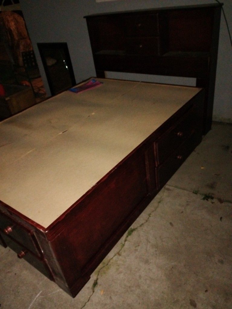 Full size Cherry Wood Bed Frame  $100.00