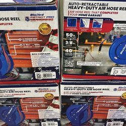 BluBird 50’ retractable air hose reel kit $380 each (financing available) 