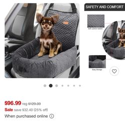 New Unique Bargains Dog Pet Car Booster Seat 1 Pc 