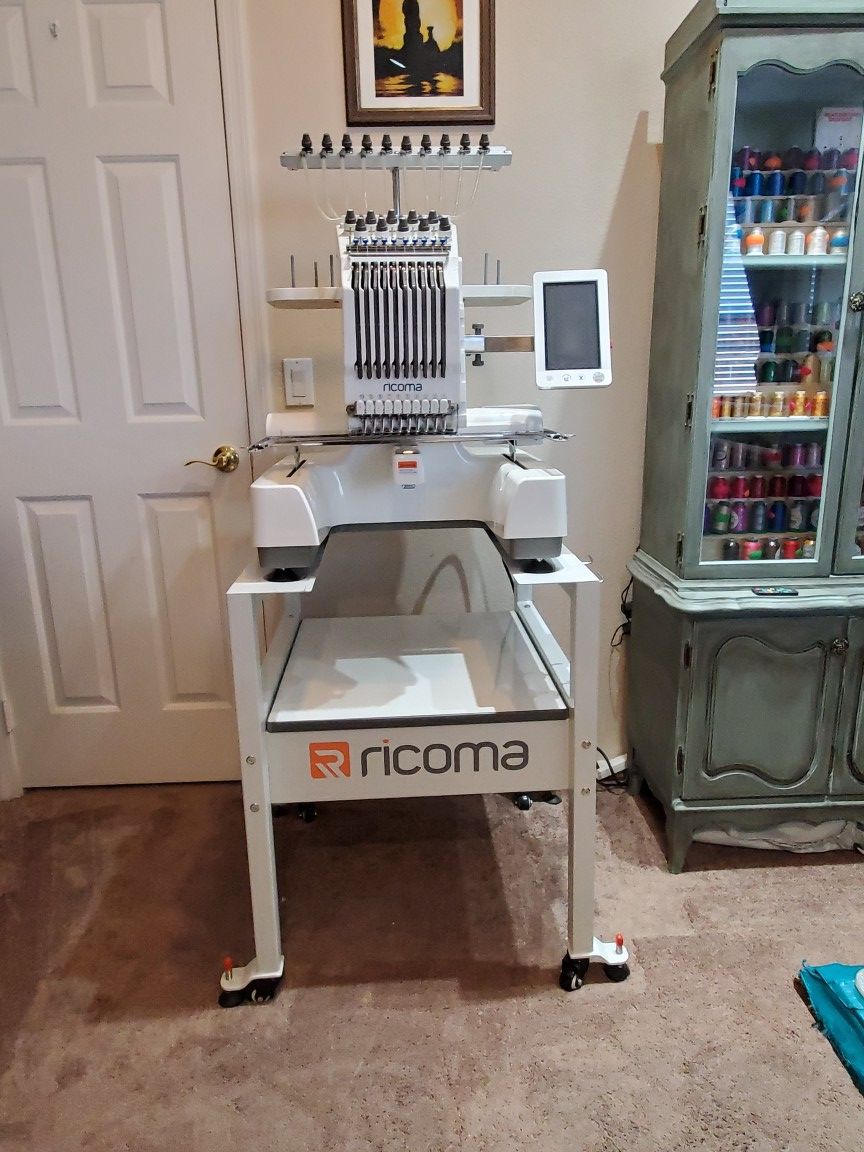Ricoma EM-1010 10 needle Embroidery Machine with stand