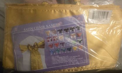 Gold chair sash