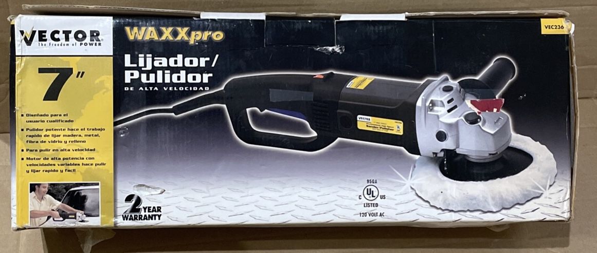 Vector Variable Speed Sander Polisher 7 in 11 amp mod # vec236 Never Used