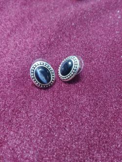 Black Moonstone earrings