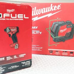 M18 Milwaukee SURGE Hydraulic Impact + Laser Level Combo 