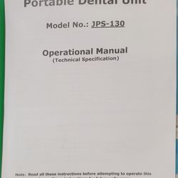 Portable dental unit it has a built in compressor