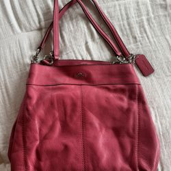 Vintage leather pink Coach Bag 