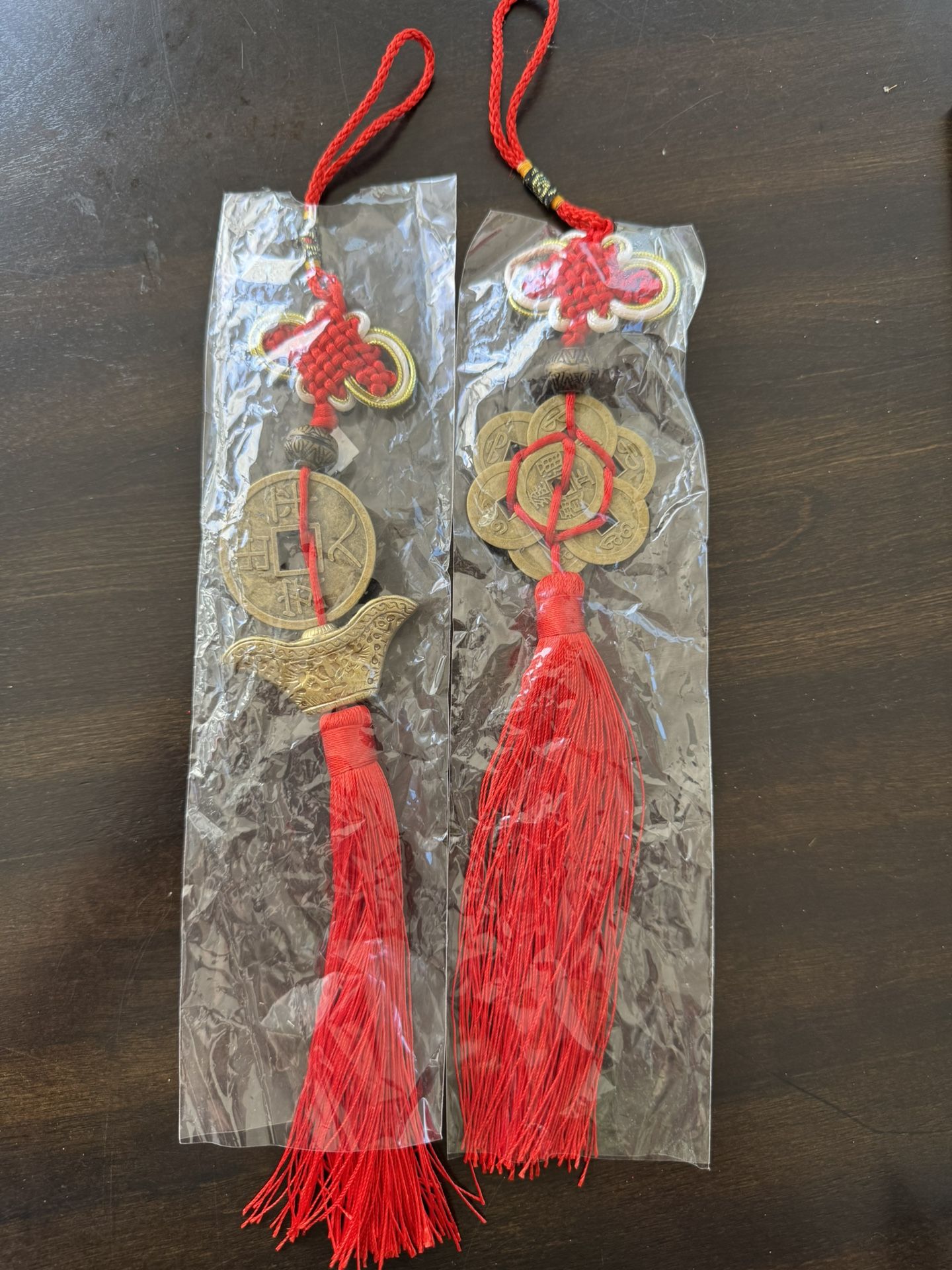 New Antique Copper Coin Pendant Chinese Metal Ornament Home, Car Decoration Tassel Hanging