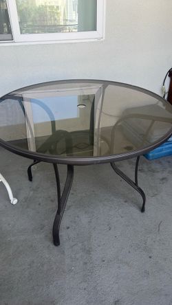 Glass Patio Table