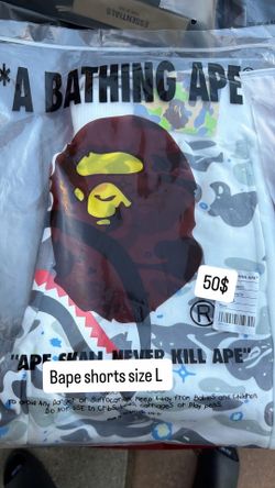 White bape shorts