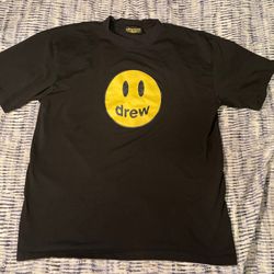 Drew House Shirt Mens Large Black Justin Bieber Smiley Face Graphic Tee