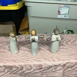 3/willow Tree, Two Wings Are Glue, The Other Missing The Dove, But Buy And Glue There