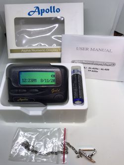 Apollo Gold AL 929 GP Alpha-Numeric Display Pager *NEW*.