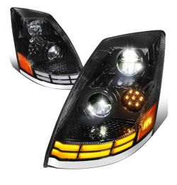 Headlights Compatible with 03-17 Volvo VN VNL VNM VNX Model Trucks