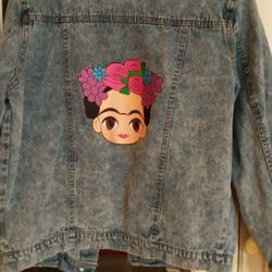 Frida Kahlo Denim Jacket Size M