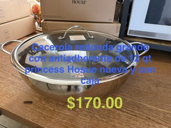 Cacerola De 12 Qt Con Antiadherente 👉 princess house todo nuevo y con caja 📦