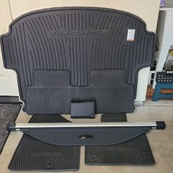 Hyndia Santa Fe Sport 2018 All Weather Floor Mats And Trunk Cover