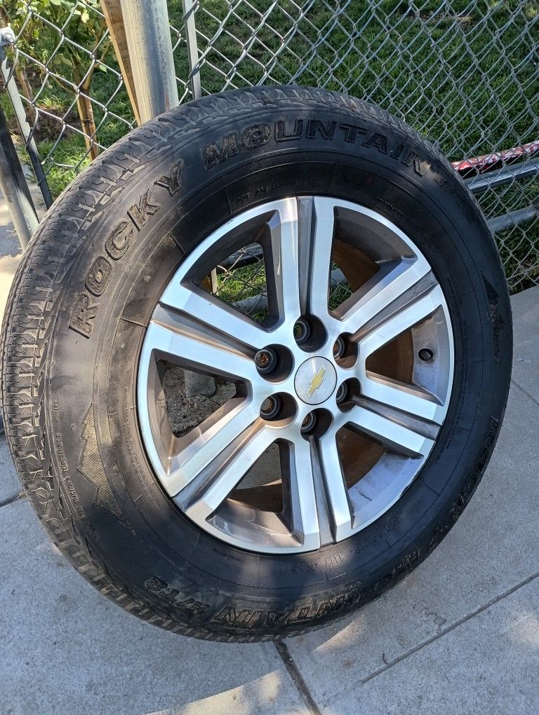 Chevy Stock Rims And Tires 255/65R18