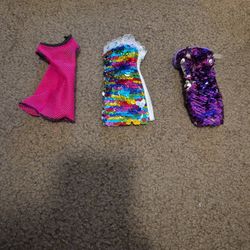 3 Barbie Dresses