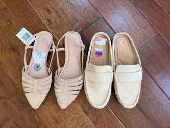 Two brand new women’s flat shoes