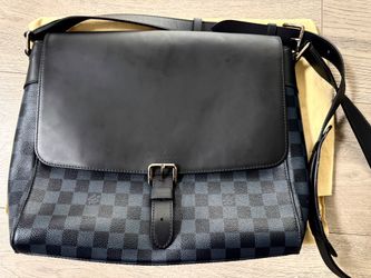 Louis Vuitton Newport Messenger PM bag in Damier Cobalt canvas