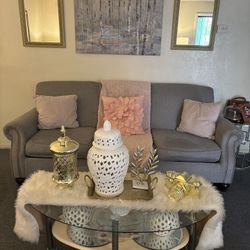 Living Room Set With Sofa Loveseat Coffee Tables Enables And 2chairs 