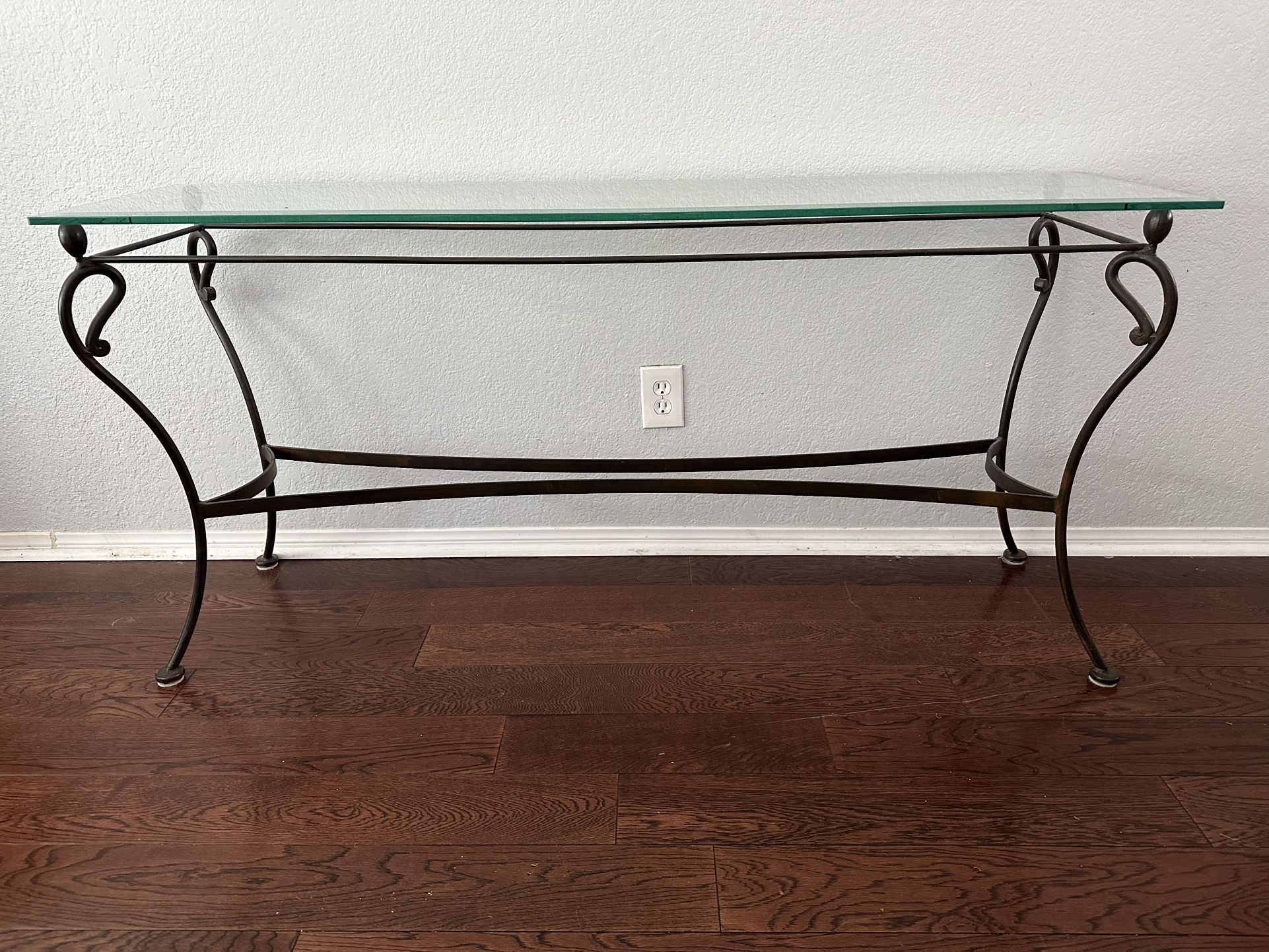 Iron And Glass Table 