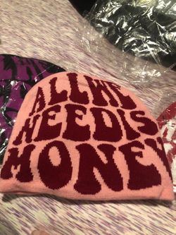 All We Need Is Money 3 Beanies $10 Each 3/$25 Adults 