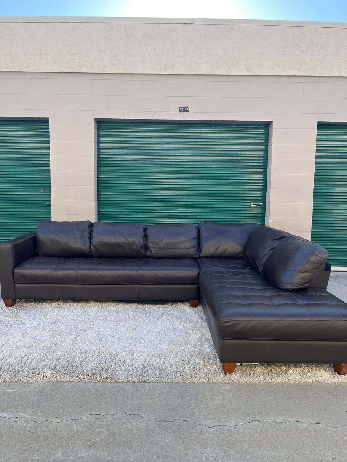 Macys Authentic Leather Section Couc h Living Room Furniture