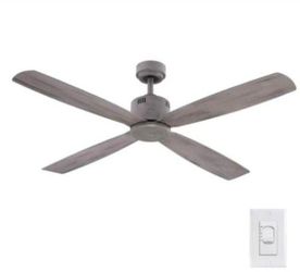 Home Decorators Collection Kitteridge 52 in. Indoor Grey Wood Tone Ceiling Fan