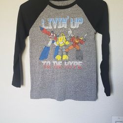 Transformers Long Sleeve T-shirt For Kids Size 8