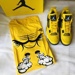 Jordan 4 Lightning Size 12 And Shirt L