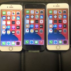 iPhone 7 factory unlocked to any carrier 32 GB great condition $150 each