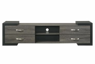Living spaces Alec wood brown 70" Modern Wood TV Stand | Shelves | Drawers | Storage | Entertainment Center