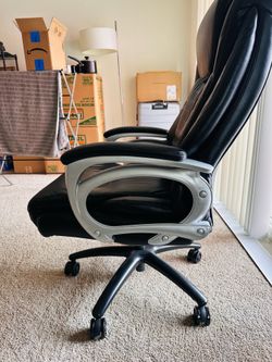 Black Leather Office Chair - $110 - Barely Used!